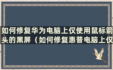 如何修复华为电脑上仅使用鼠标箭头的黑屏（如何修复惠普电脑上仅使用鼠标箭头的黑屏）