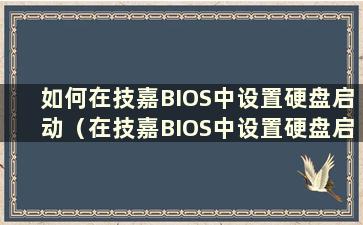 如何在技嘉BIOS中设置硬盘启动（在技嘉BIOS中设置硬盘启动分步图）