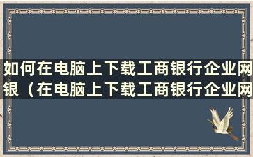 如何在电脑上下载工商银行企业网银（在电脑上下载工商银行企业网银版）