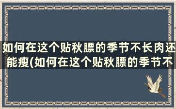 如何在这个贴秋膘的季节不长肉还能瘦(如何在这个贴秋膘的季节不长肉还能瘦身)