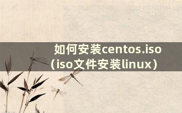 如何安装centos.iso（iso文件安装linux）