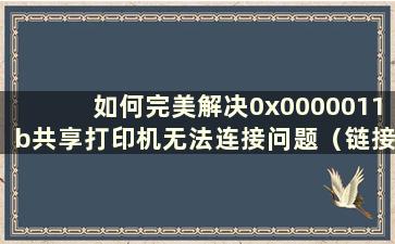 如何完美解决0x0000011b共享打印机无法连接问题（链接共享打印机0x0000011b）