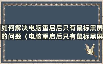 如何解决电脑重启后只有鼠标黑屏的问题（电脑重启后只有鼠标黑屏）