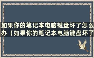 如果你的笔记本电脑键盘坏了怎么办（如果你的笔记本电脑键盘坏了怎么办）