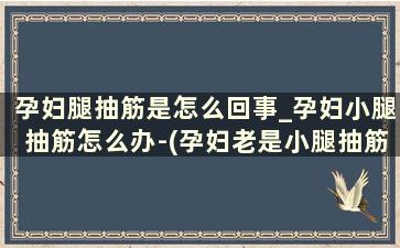 孕妇腿抽筋是怎么回事_孕妇小腿抽筋怎么办-(孕妇老是小腿抽筋怎么办-)