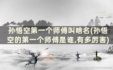 孙悟空第一个师傅叫啥名(孙悟空的第一个师傅是谁,有多厉害)