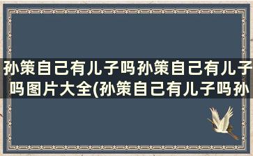 孙策自己有儿子吗孙策自己有儿子吗图片大全(孙策自己有儿子吗孙策自己有儿子吗图片表情包)