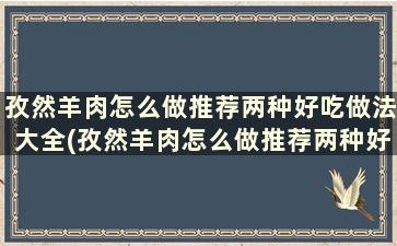 孜然羊肉怎么做推荐两种好吃做法大全(孜然羊肉怎么做推荐两种好吃做法窍门)