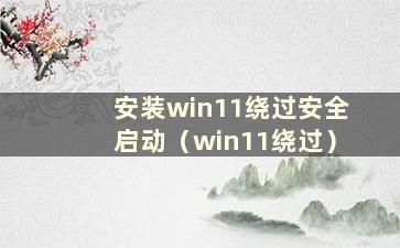 安装win11绕过安全启动（win11绕过）