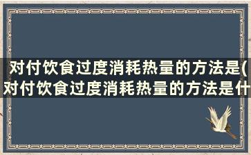 对付饮食过度消耗热量的方法是(对付饮食过度消耗热量的方法是什么)