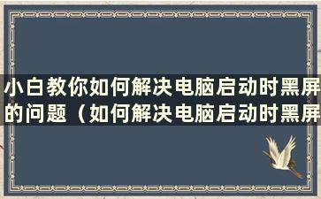 小白教你如何解决电脑启动时黑屏的问题（如何解决电脑启动时黑屏的问题）