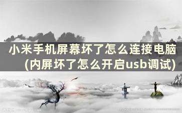 小米手机屏幕坏了怎么连接电脑(内屏坏了怎么开启usb调试)