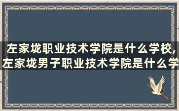 左家垅职业技术学院是什么学校,左家垅男子职业技术学院是什么学校