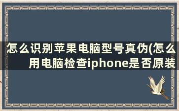 怎么识别苹果电脑型号真伪(怎么用电脑检查iphone是否原装)