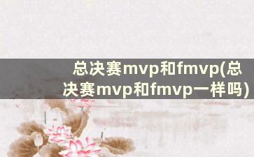 总决赛mvp和fmvp(总决赛mvp和fmvp一样吗)