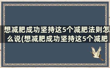 想减肥成功坚持这5个减肥法则怎么说(想减肥成功坚持这5个减肥法则怎么写)