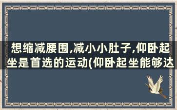 想缩减腰围,减小小肚子,仰卧起坐是首选的运动(仰卧起坐能够达到瘦腰的作用吗)