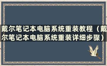 戴尔笔记本电脑系统重装教程（戴尔笔记本电脑系统重装详细步骤）