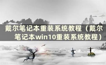 戴尔笔记本重装系统教程（戴尔笔记本win10重装系统教程）