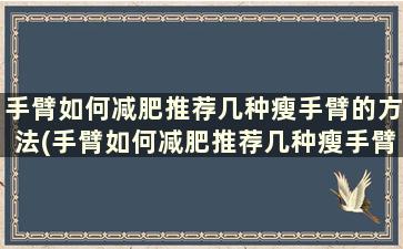 手臂如何减肥推荐几种瘦手臂的方法(手臂如何减肥推荐几种瘦手臂的方法图解)