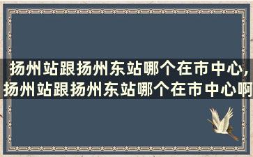 扬州站跟扬州东站哪个在市中心,扬州站跟扬州东站哪个在市中心啊