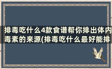 排毒吃什么4款食谱帮你排出体内毒素的来源(排毒吃什么最好能排体内毒)