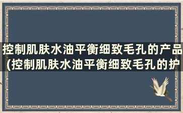 控制肌肤水油平衡细致毛孔的产品(控制肌肤水油平衡细致毛孔的护肤品)