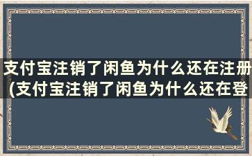 支付宝注销了闲鱼为什么还在注册(支付宝注销了闲鱼为什么还在登录)