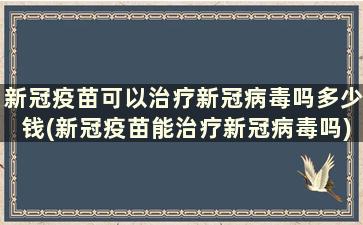 新冠疫苗可以治疗新冠病毒吗多少钱(新冠疫苗能治疗新冠病毒吗)