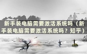 新手装电脑需要激活系统吗（新手装电脑需要激活系统吗？知乎）