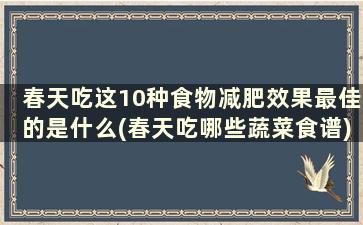 春天吃这10种食物减肥效果最佳的是什么(春天吃哪些蔬菜食谱)