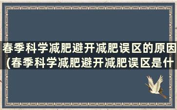 春季科学减肥避开减肥误区的原因(春季科学减肥避开减肥误区是什么)