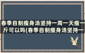 春季自制瘦身汤坚持一周一天瘦一斤可以吗(春季自制瘦身汤坚持一周一天瘦一斤吗)