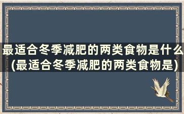 最适合冬季减肥的两类食物是什么(最适合冬季减肥的两类食物是)