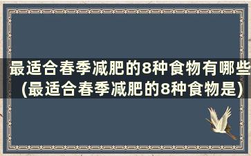 最适合春季减肥的8种食物有哪些(最适合春季减肥的8种食物是)