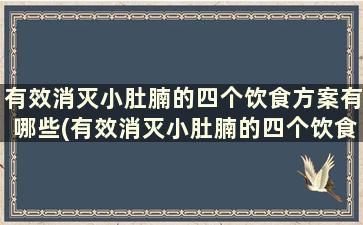 有效消灭小肚腩的四个饮食方案有哪些(有效消灭小肚腩的四个饮食方案)