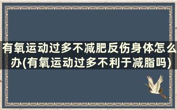 有氧运动过多不减肥反伤身体怎么办(有氧运动过多不利于减脂吗)