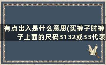 有点出入是什么意思(买裤子时裤子上面的尺码3132或33代表的是什么数)