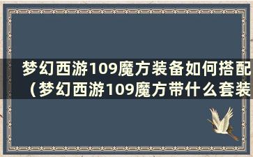 梦幻西游109魔方装备如何搭配（梦幻西游109魔方带什么套装）