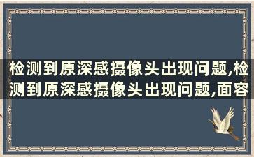 检测到原深感摄像头出现问题,检测到原深感摄像头出现问题,面容id已停用