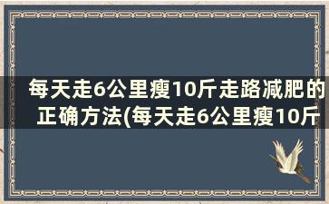 每天走6公里瘦10斤走路减肥的正确方法(每天走6公里瘦10斤走路减肥的正确方法是)