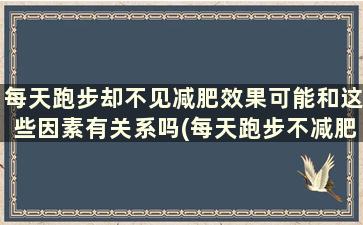 每天跑步却不见减肥效果可能和这些因素有关系吗(每天跑步不减肥咋办)