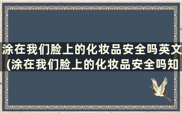 涂在我们脸上的化妆品安全吗英文(涂在我们脸上的化妆品安全吗知乎)