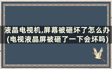 液晶电视机,屏幕被砸坏了怎么办(电视液晶屏被砸了一下会坏吗)