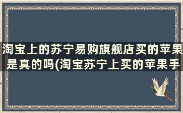 淘宝上的苏宁易购旗舰店买的苹果是真的吗(淘宝苏宁上买的苹果手机是正品吗)