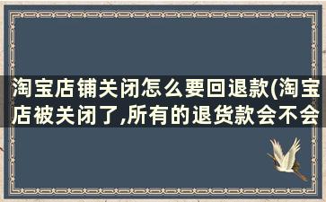 淘宝店铺关闭怎么要回退款(淘宝店被关闭了,所有的退货款会不会到账)