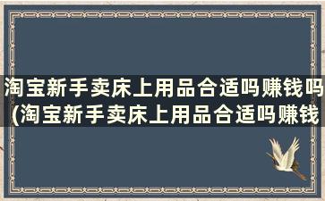 淘宝新手卖床上用品合适吗赚钱吗(淘宝新手卖床上用品合适吗赚钱吗视频)