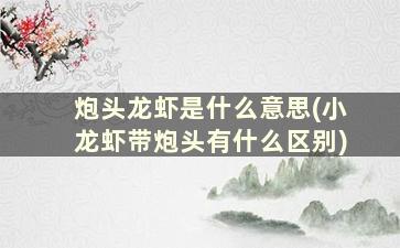 炮头龙虾是什么意思(小龙虾带炮头有什么区别)