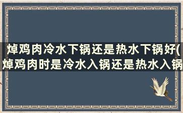 焯鸡肉冷水下锅还是热水下锅好(焯鸡肉时是冷水入锅还是热水入锅)