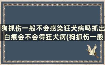 狗抓伤一般不会感染狂犬病吗抓出白痕会不会得狂犬病(狗抓伤一般不会感染狂犬病吗)